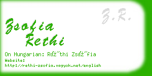 zsofia rethi business card